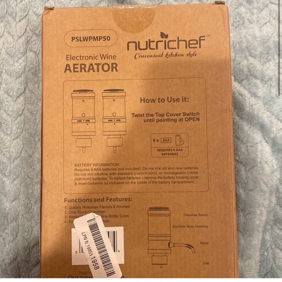NEW Nutrichef Electronic Wine Aerator - Picture 3 of 5
